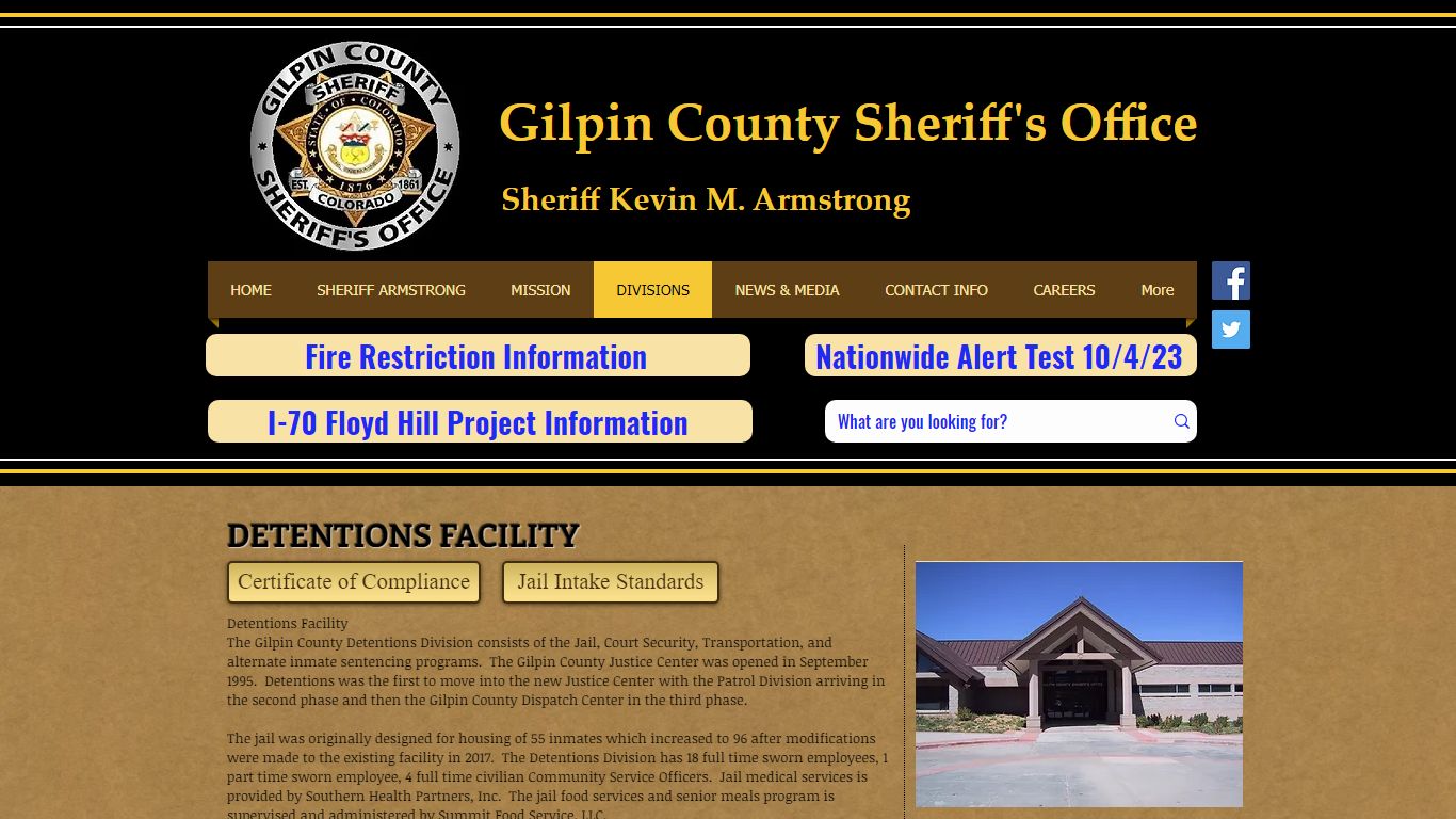 Gilpin County Sheriff's Office | Detentions